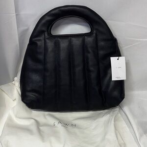 Limited edition Fawn black Design quilted handbag purse